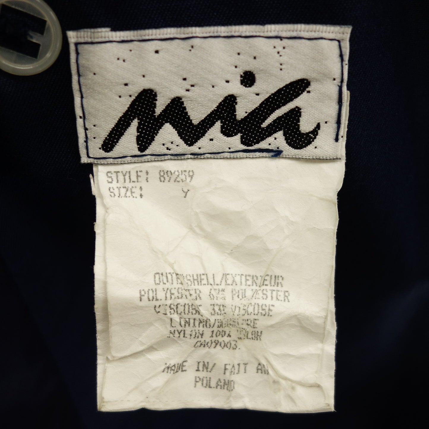 美品◆ミア トレンチコート レディース ポーランド製 サイズ9 レディース ダークブルー 9 mia【AFA9】