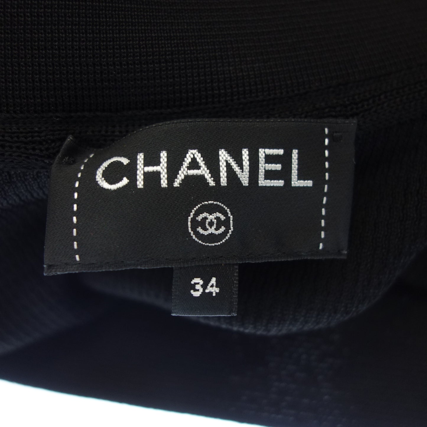 シャネル ニットジャケット P64 金ボタン ココマーク レディース ブラック 34 CHANEL【AFB42】【中古】