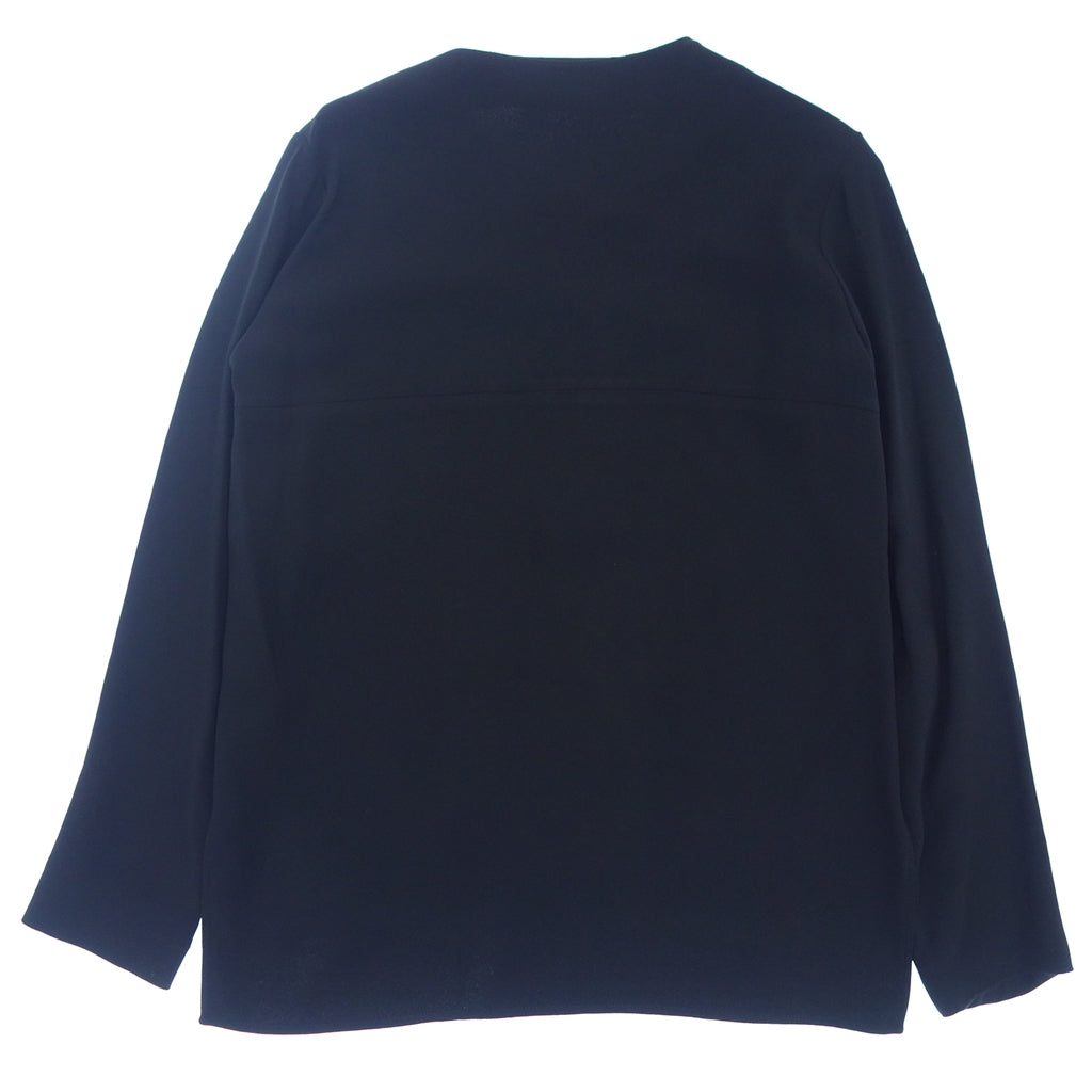 美品◆ステラマッカートニー 長袖シャツ ハーフジップ レーヨン レディース ネイビー サイズ38 STEELA McCARTNEY【AFB35】