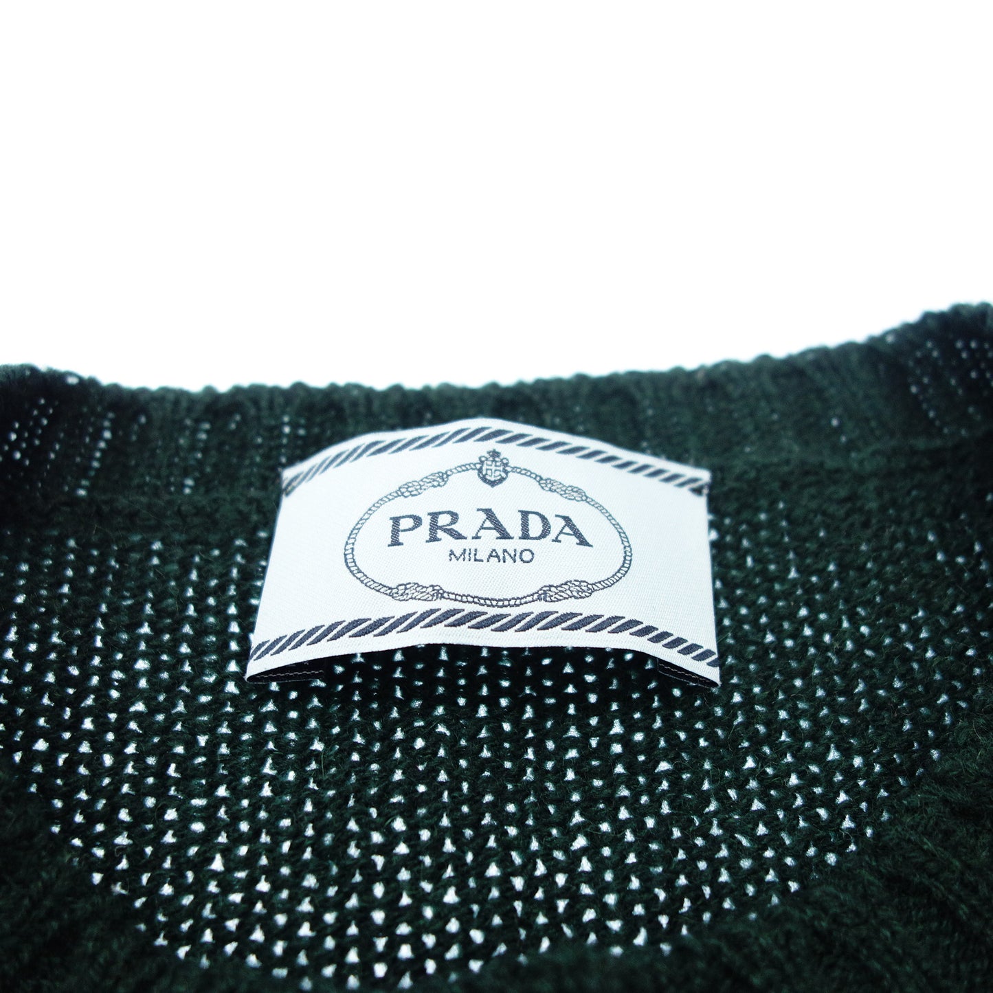 プラダ ニットカーディガン レディース グリーン 40 PRADA【AFB44】【中古】
