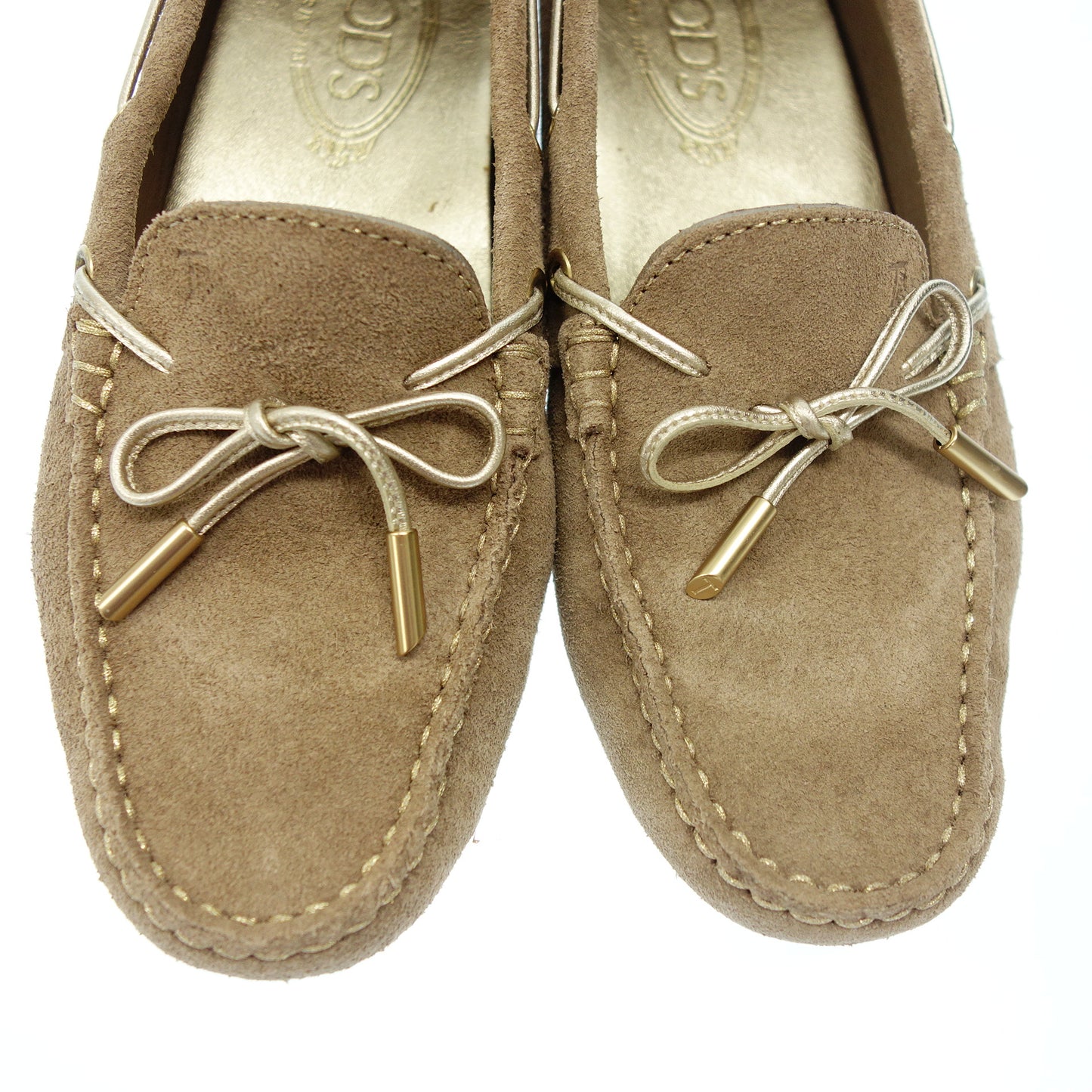 トッズ レザー ドライビングシューズ レディース 37.5 茶 TOD'S【AFC41】【中古】