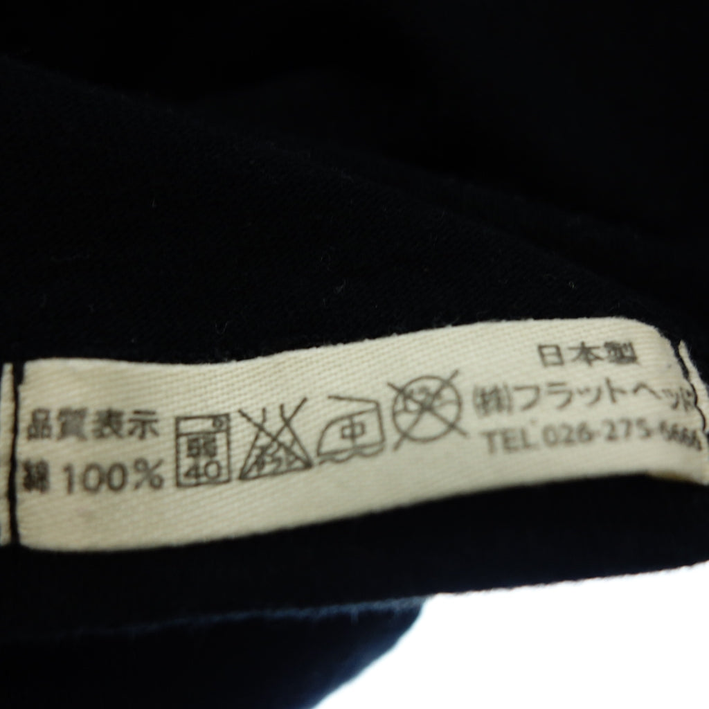 中古◆フラットヘッド ロングT カットソー 袖&バック プリント メンズ 36 黒 FLATHEAD 【AFB2】