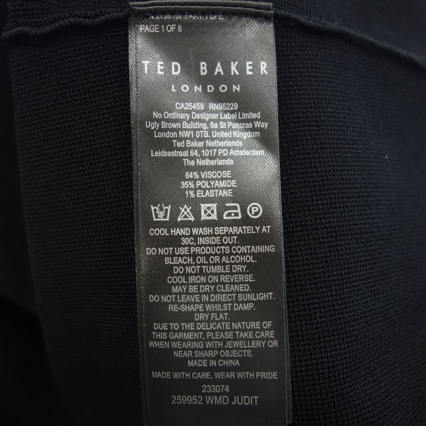 テッド ベーカー ロンドン ノースリーブ ワンピース レディース ブラック 0 TED BAKER LONDON【AFB21】【中古】