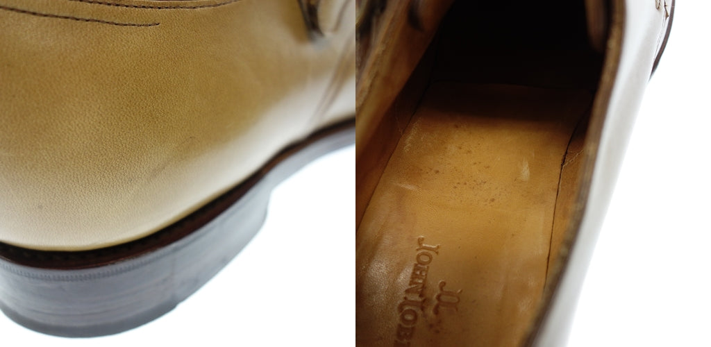 中古◆ジョンロブ レザーシューズ ダブルモンク ウィリアム メンズ ライトブラウン UK7.5E JOHN LOBB WILLIAM【LA】