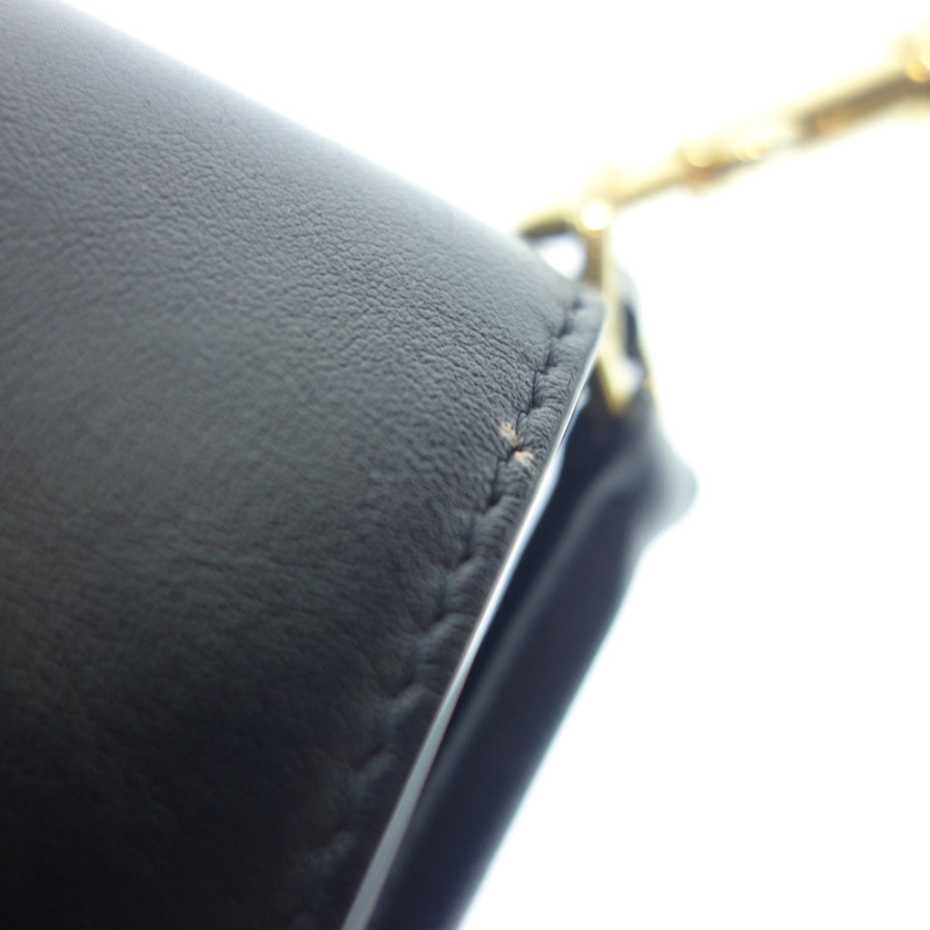 美品◆セリーヌ 2WAY ショルダーバッグ ティーンバケット16 レザー ブラック S-MP-4211 CELINE【AFE11】