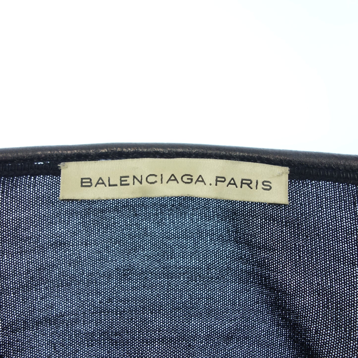 中古◆バレンシアガ ジャケット シースルー レザー切替 レディース 40 黒 BALENCIAGA【AFB50】