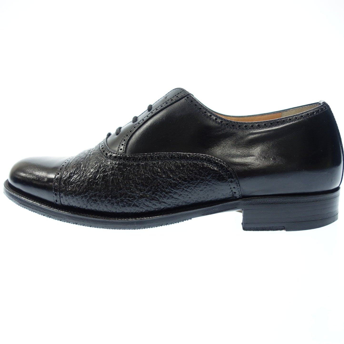 タニノクリスチー レザーシューズ ストレートチップ メンズ 5.5 黒 Tanino Criscici【AFC53】【中古】