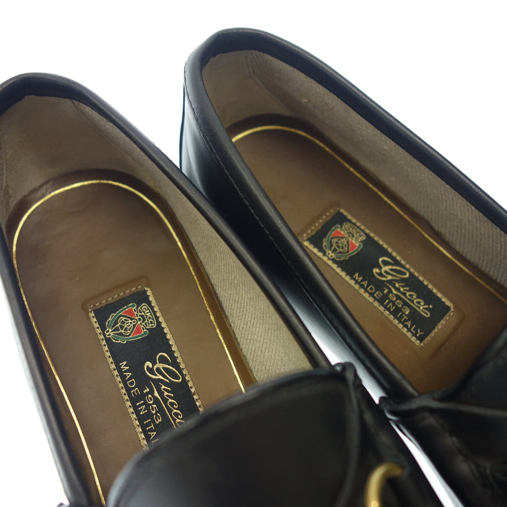 美品◆グッチ ローファー ホースビット 1953コレクション メンズ UK6.5 ブラック GUCCI【LA】