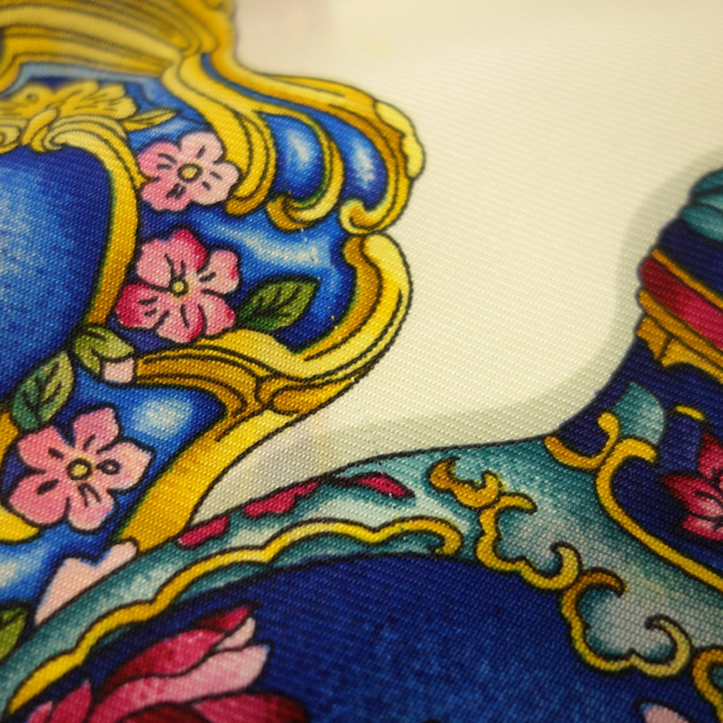 中古◆エルメス スカーフ カレ90 Pourvu qu'on ait l'ivresse 香水柄 シルク ピンク系 HERMES【AFI22】