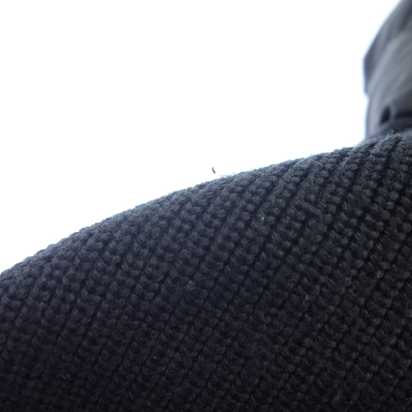 美品◆モンクレール ダウンジャケット ニット切替 CARDIGAN TRICOT G20919B50800 メンズ ブラック系 サイズL MONCLER【AFB27】