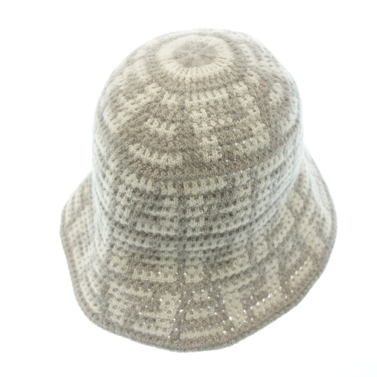 フェンディ バケットハット 帽子 カシミヤ ズッカ ベージュ系 FENDI【AFI22】【中古】
