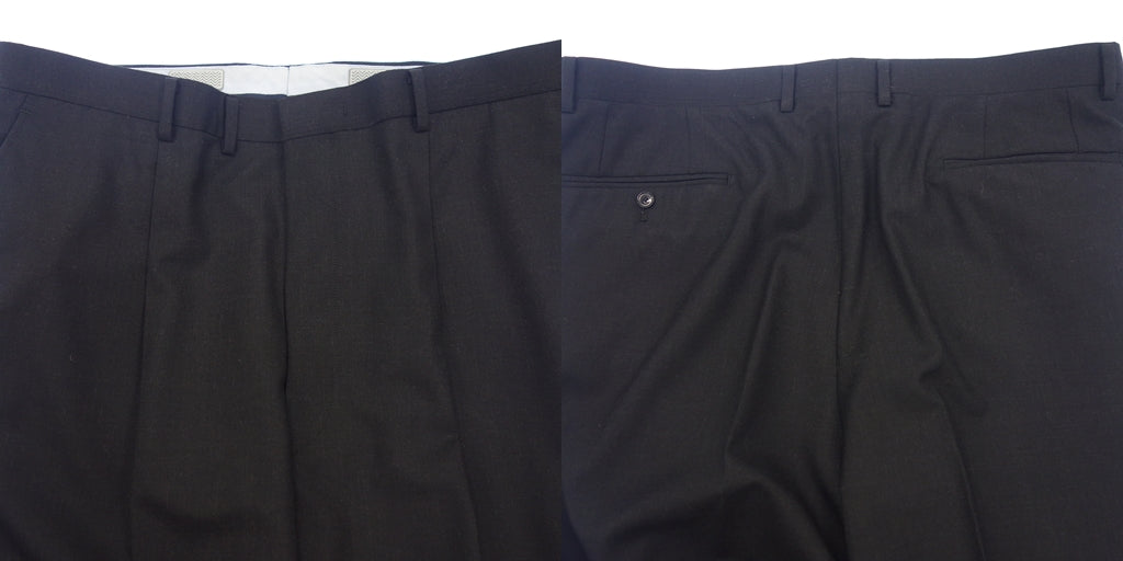 美品◆サヴィルロウ スーツ britnnia ウール メンズ ブラック系 ネーム入り サイズ104 savile row【AFB26】