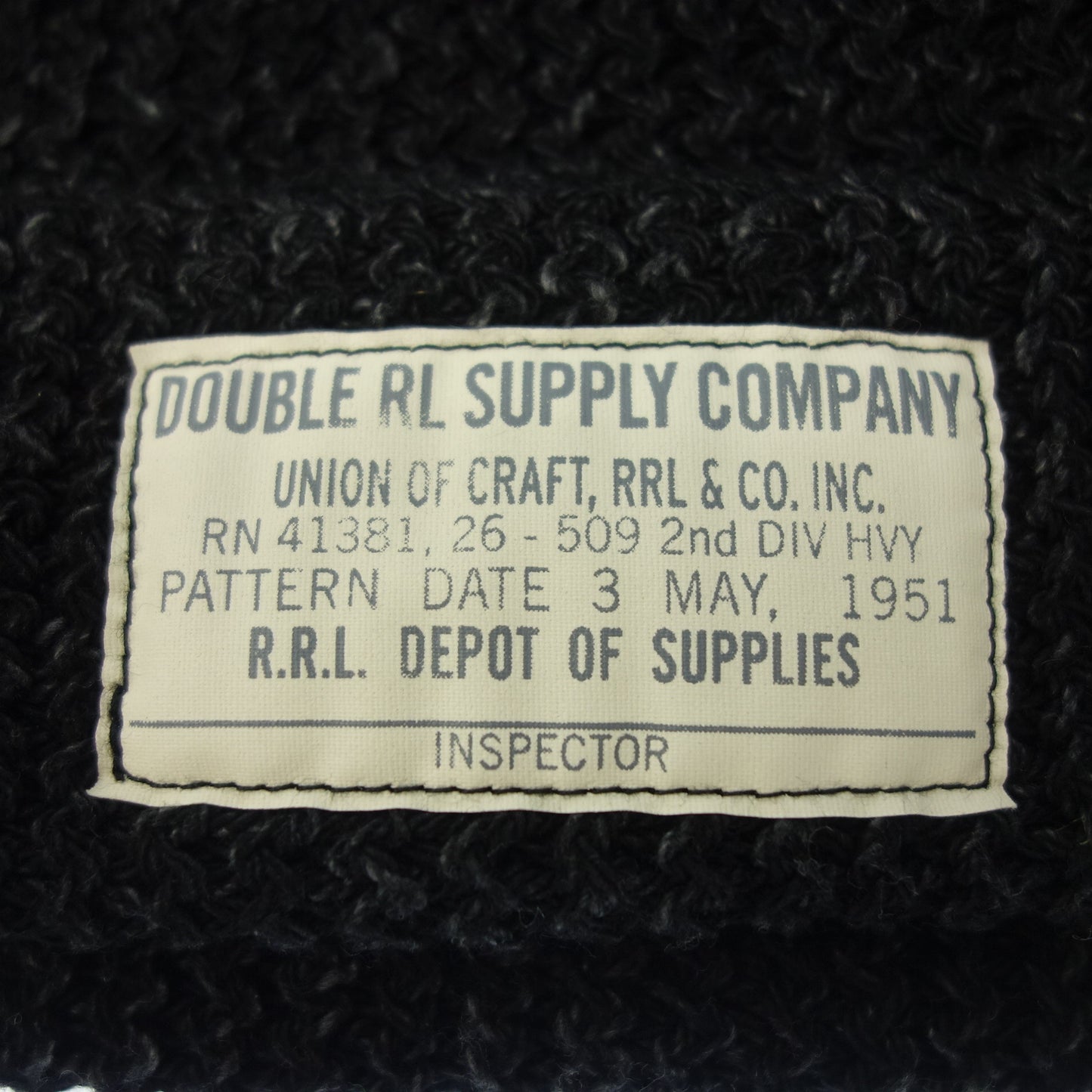 ダブルアールエル ニットキャップ ビーニー コットン グレー RRL【AFI22】【中古】