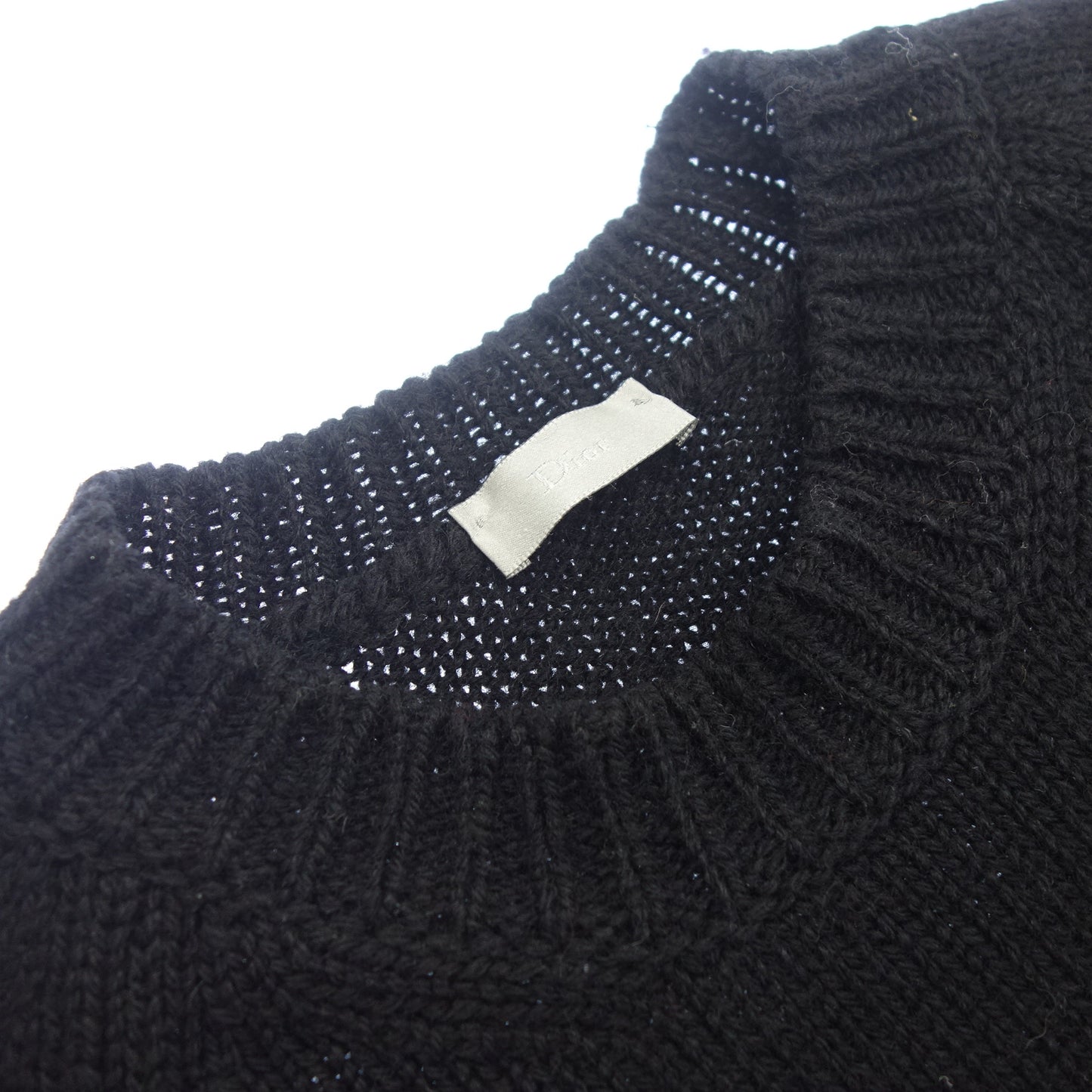 ディオールオム ニットセーター ウール メンズ 黒 DIOR【AFB28】【中古】