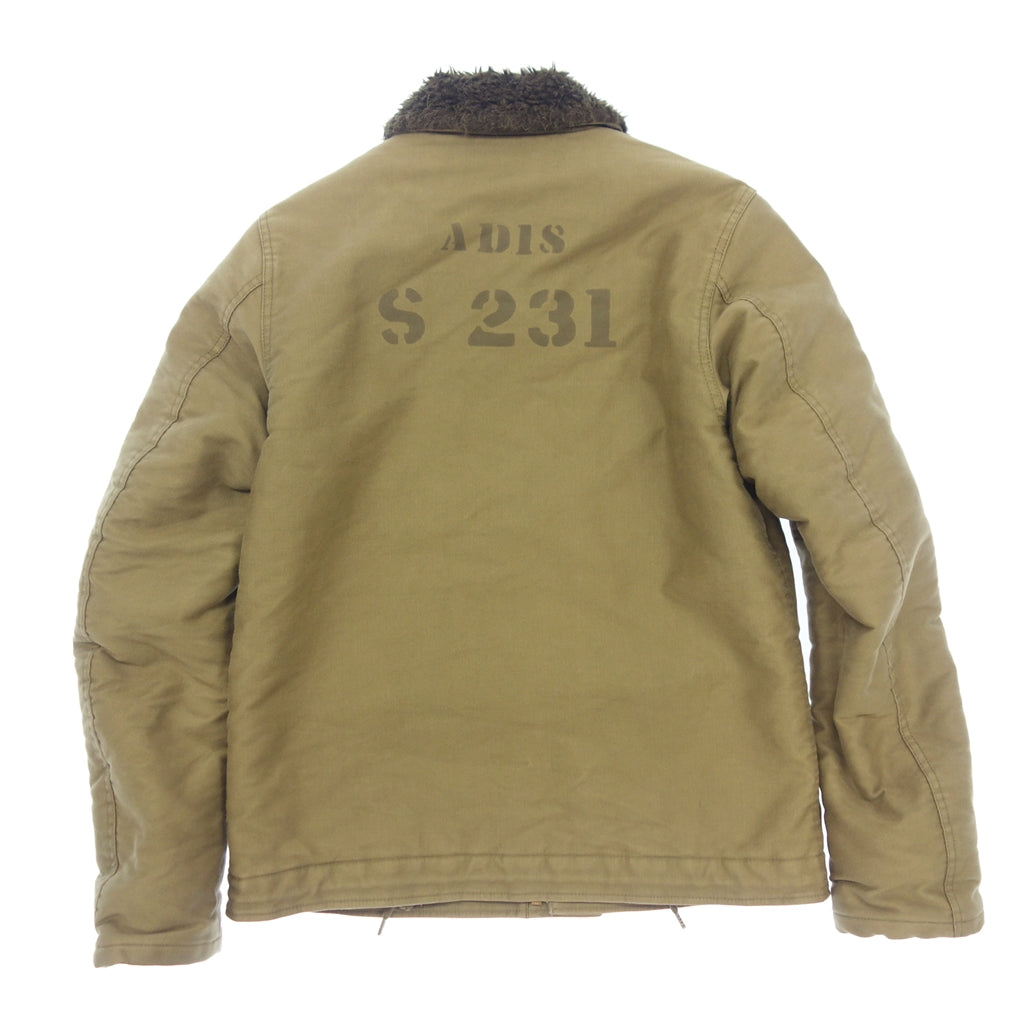 美品◆マーカウェア ジャケット A11C-10BL01C N-1デッキ 裏ボア メンズ カーキ系 サイズ3 MARKAWARE【AFA12】
