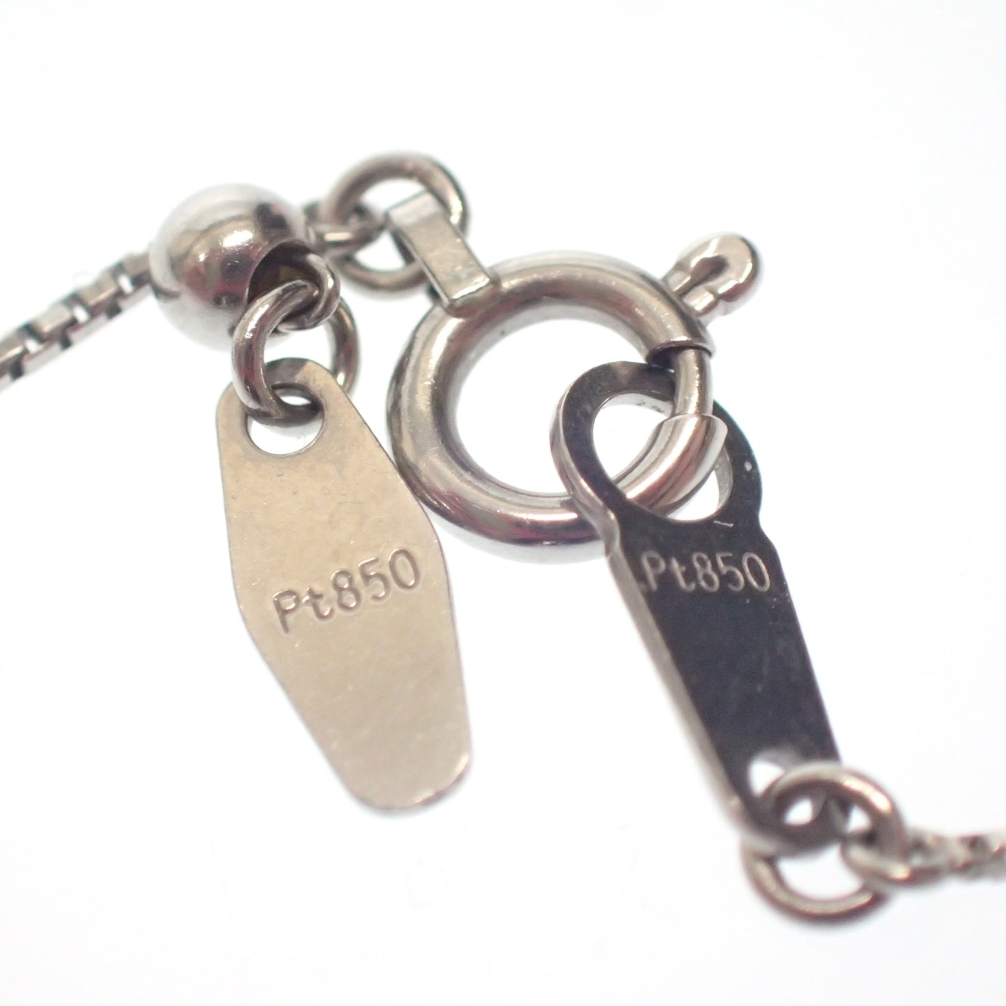 ミルフローラ Pt900 Pt850 コンビ ダイヤ0.36ct ネックレス【AFI18】【中古】