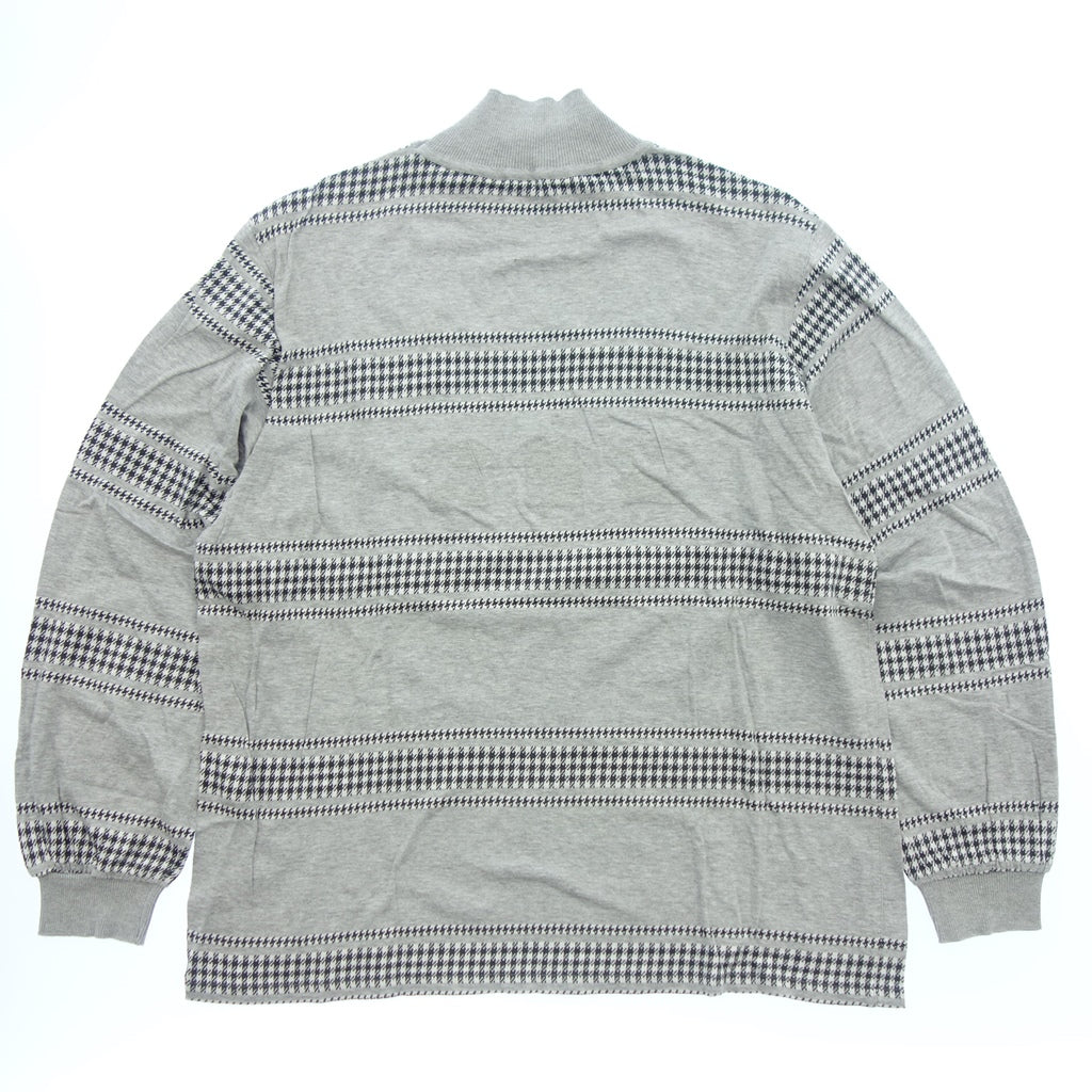 美品◆クリスチャンディオール 長袖トップス ワッペン 総柄 レディース M グレー系 Christian Dior【AFB42】