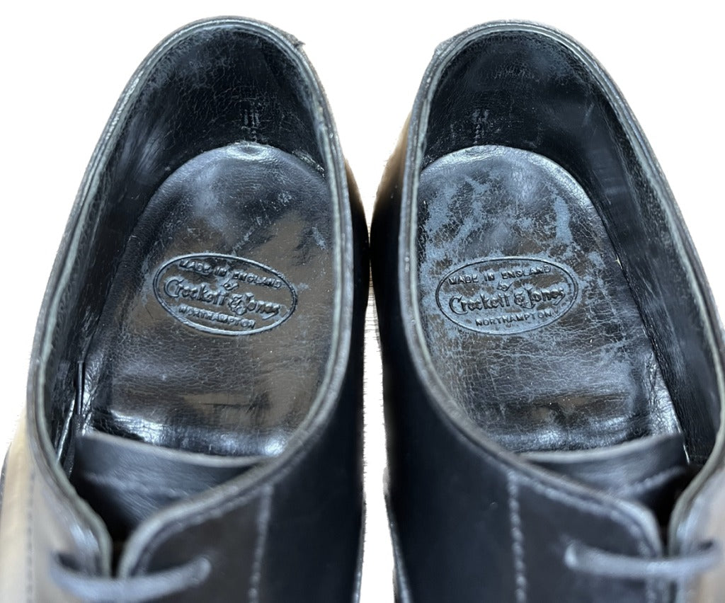 Good Condition◆Crockett & Jones Punched Cap Belgrave Hand Grade Black UK7E Crockett&Jones BELGRAVE
