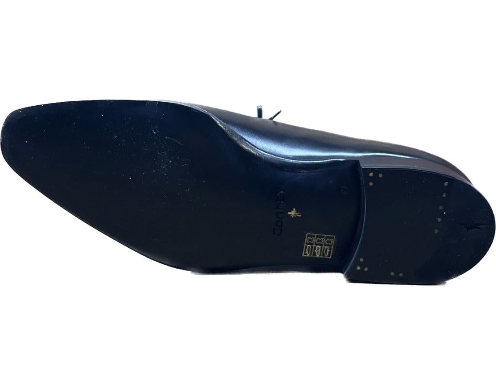 極美品◆コルテ レザーシューズ EASY サイドゴア プレーントゥ 黒 8.5 CORTHAY