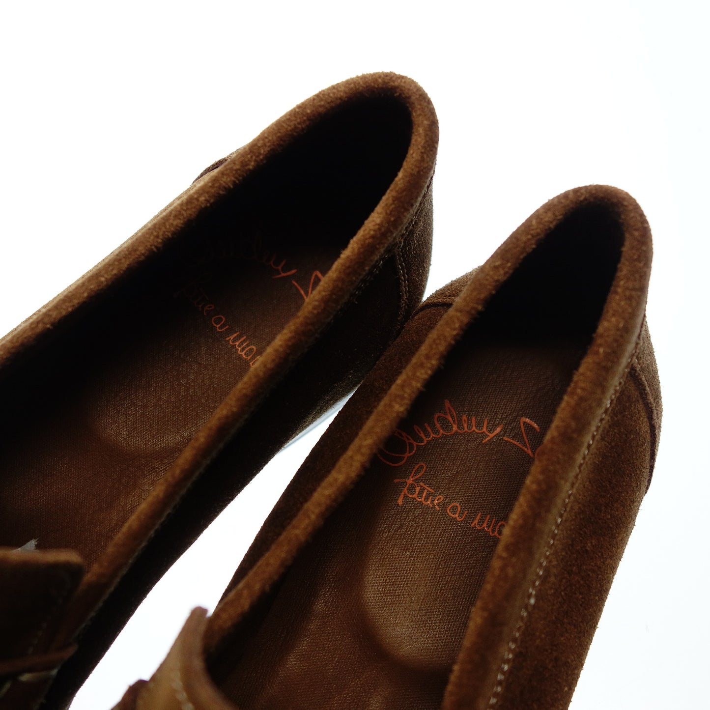 サントーニ レザーローファー スエード ビット メンズ 7.5 茶 Santoni【AFD1】【中古】
