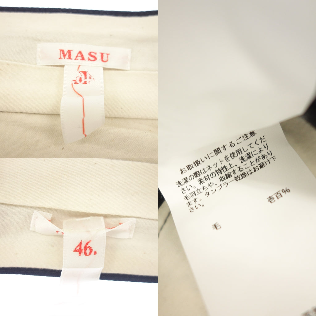 中古◆エムエーエスユー スラックス MESS-PT0802 サイドアジャスター メンズ ウール ブラック MASU【AFB48】
