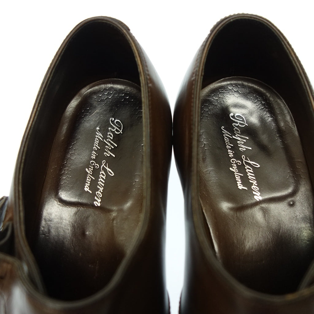 中古◆ラルフローレン パープルレーベル シングルストラップ レザーシューズ S1760 メンズ ブラウン系 サイズ7.5E RALPH LAUREN PURPLE LABEL【AFD9】