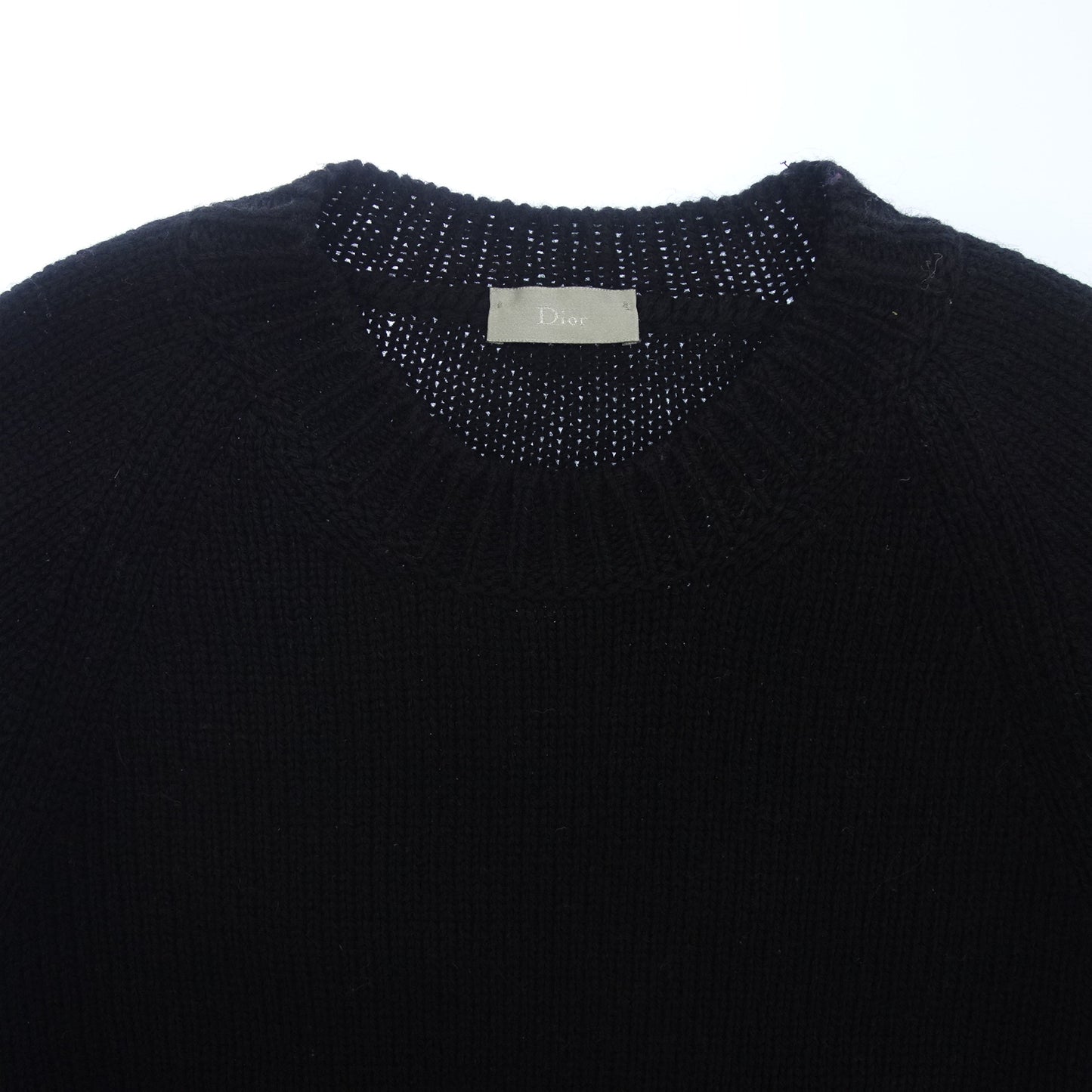 ディオールオム ニットセーター ウール メンズ 黒 DIOR【AFB28】【中古】