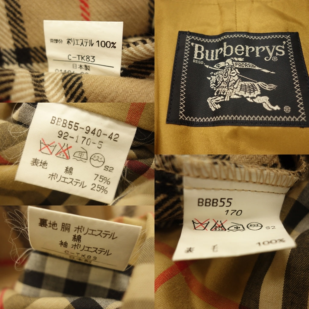 中古◆バーバリーズ コート リバーシブル メンズ ウール ポリエステル C-TK83 BURBERRYS【LA】