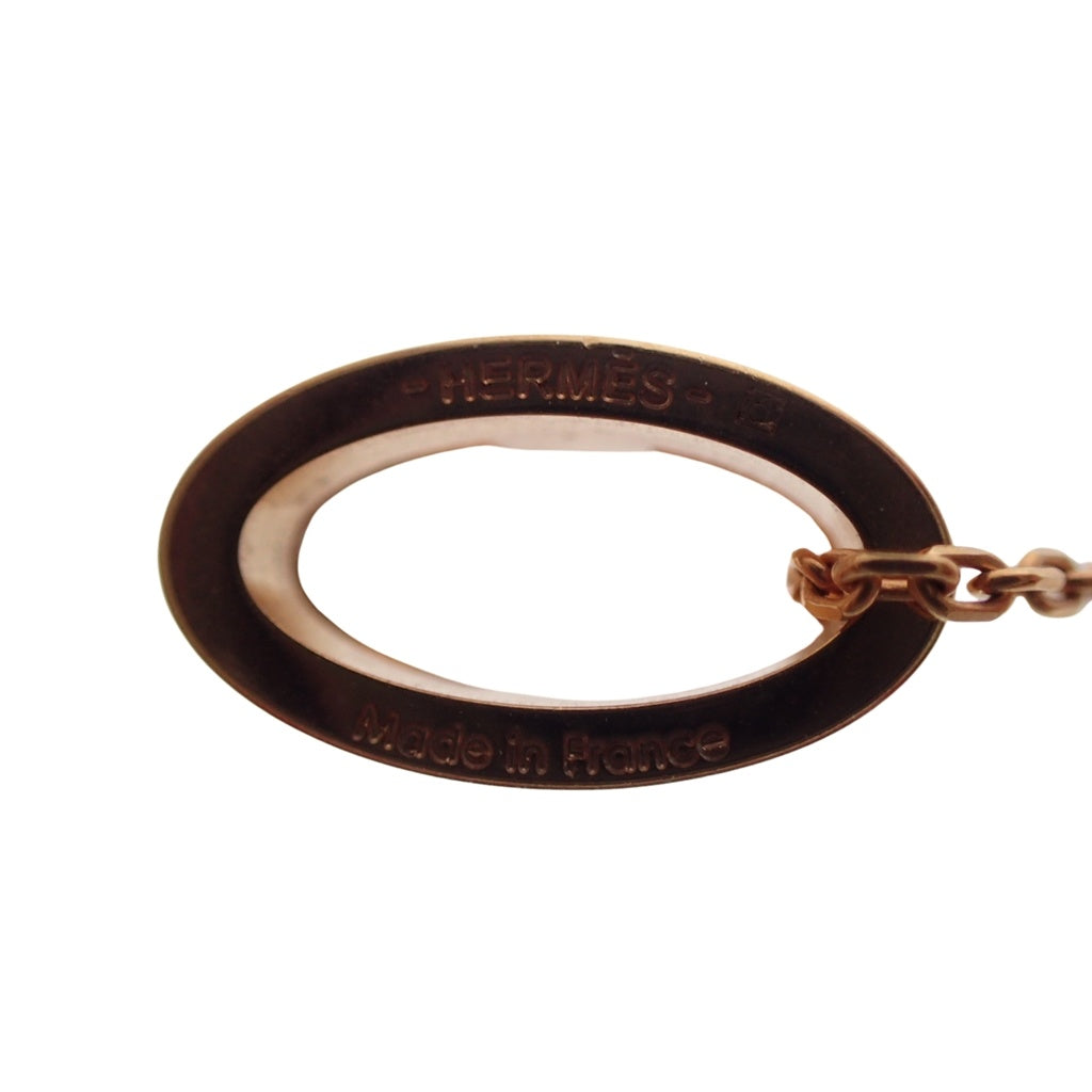 美品◆エルメス ネックレス ポップアッシュ H アイボリー×ピンクゴールド HERMES【AFI15】