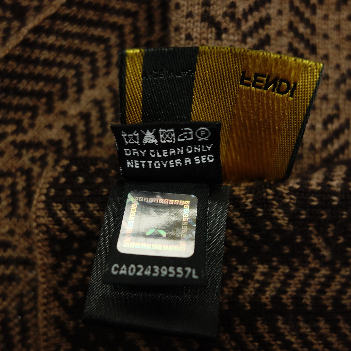 フェンディ マフラー ウール100% ブラウン FENDI【AFI22】【中古】
