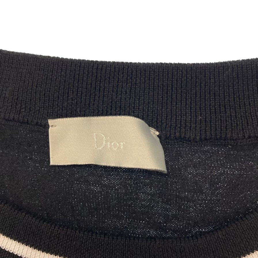 ディオールオム ニット BEE刺繍 ブラック サイズL DIOR HOMME【AFB14】