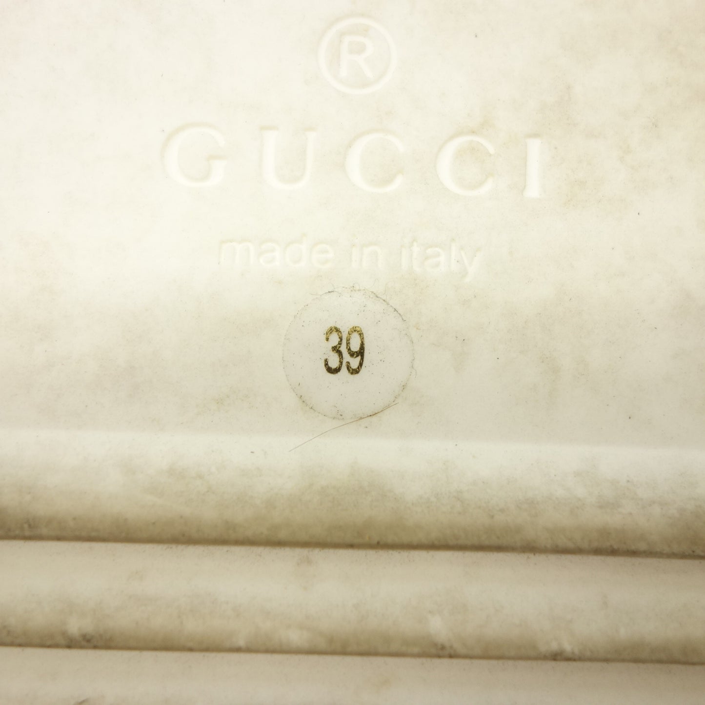美品◆グッチ ボアスライドサンダル GG インターロッキング 646225 レディース ベージュ サイズ39 GUCCI【AFC51】