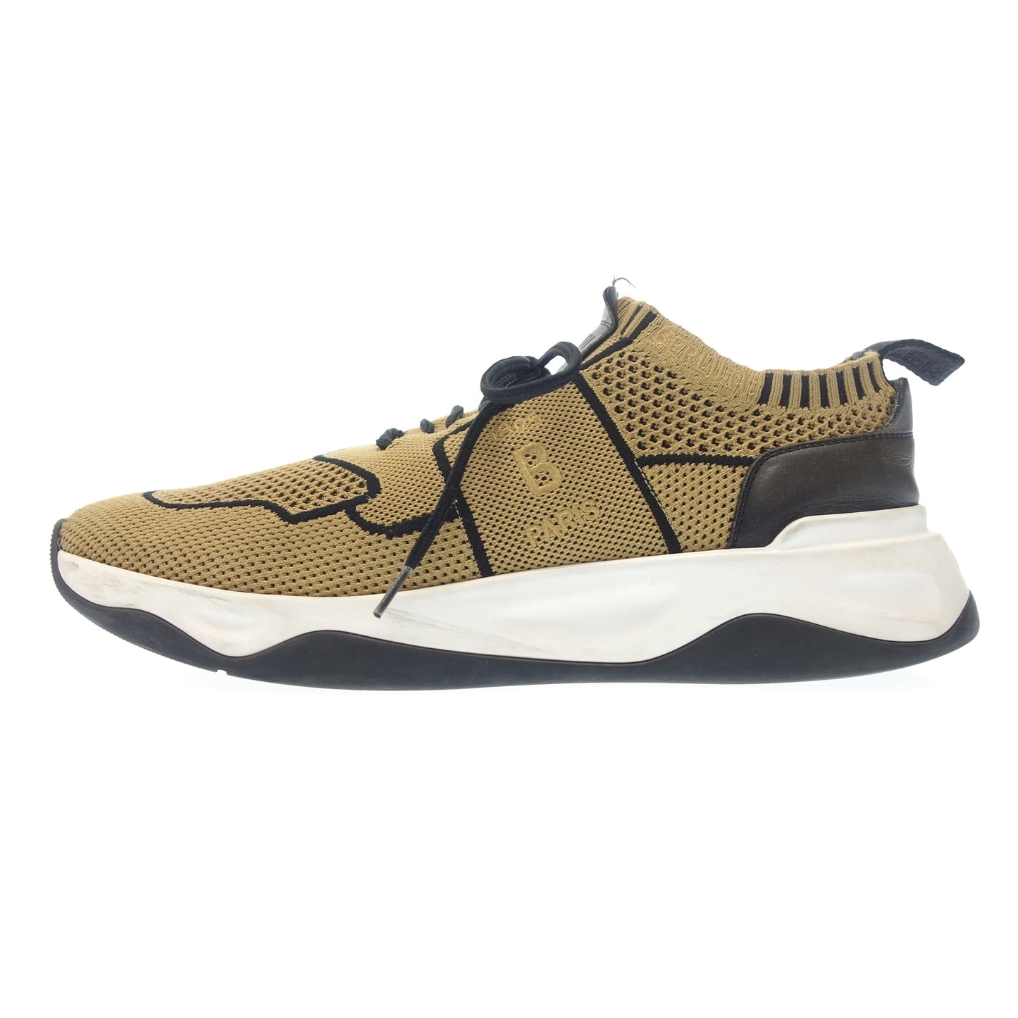 ベルルッティ シャドウ ニット スニーカー レザー メンズ サイズ10 ベージュ系 Berluti【AFC17】【中古】