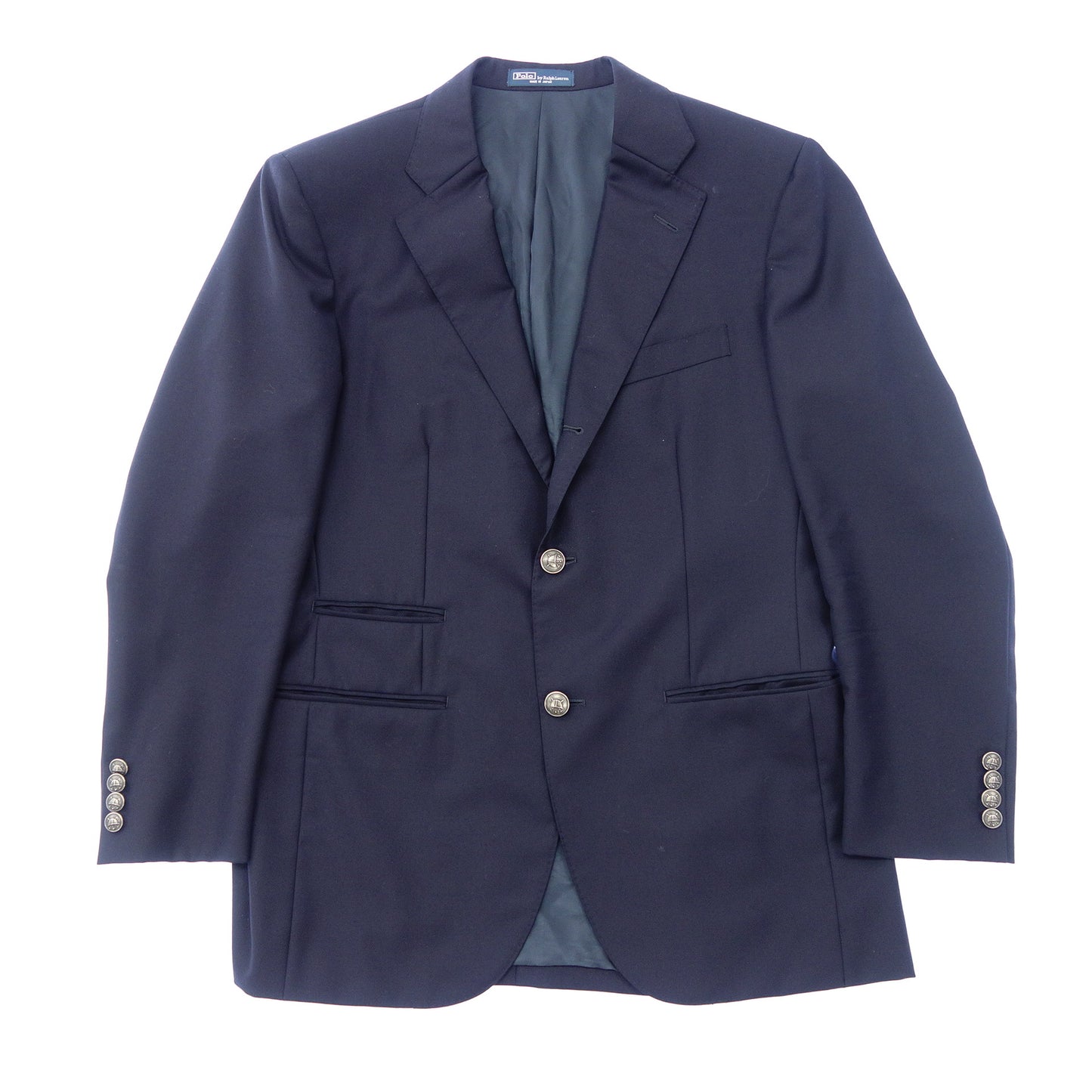 ポロラルフローレン テーラードジャケット 3Bシングル ウール ブレザー メンズ ネイビー POLO RALPH LAUREN【AFB18】【中古】