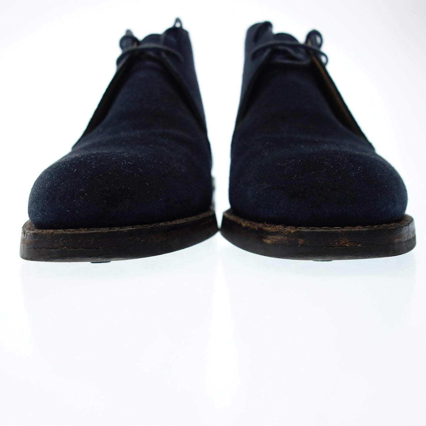 美品◆クロケット&ジョーンズ チャッカブーツ CHERTSEY スエード メンズ 6.5 ネイビー CROCKETT&JONES【AFD8】