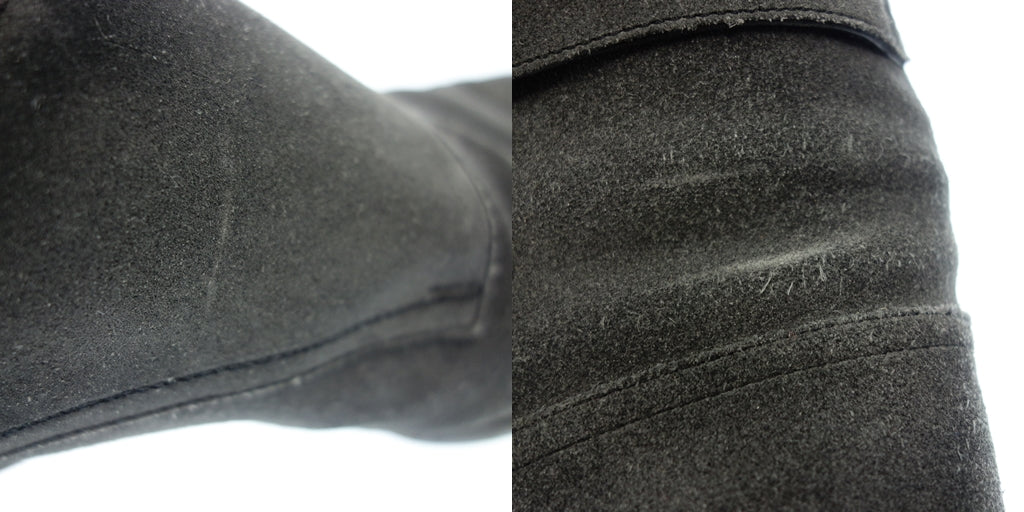 中古◆エンツォボナフェ ダブルモンクレザーシューズ スエード メンズ グレー サイズ7.5 Enzo Bonafe【AFC28】