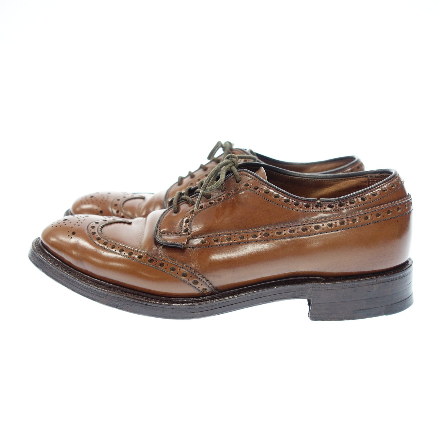 中古◆チャーチ レザーシューズ グラフトン ウイングチップ ポリッシュドバインダー メンズ ブラウン サイズ6.5 Church’s【AFC36】