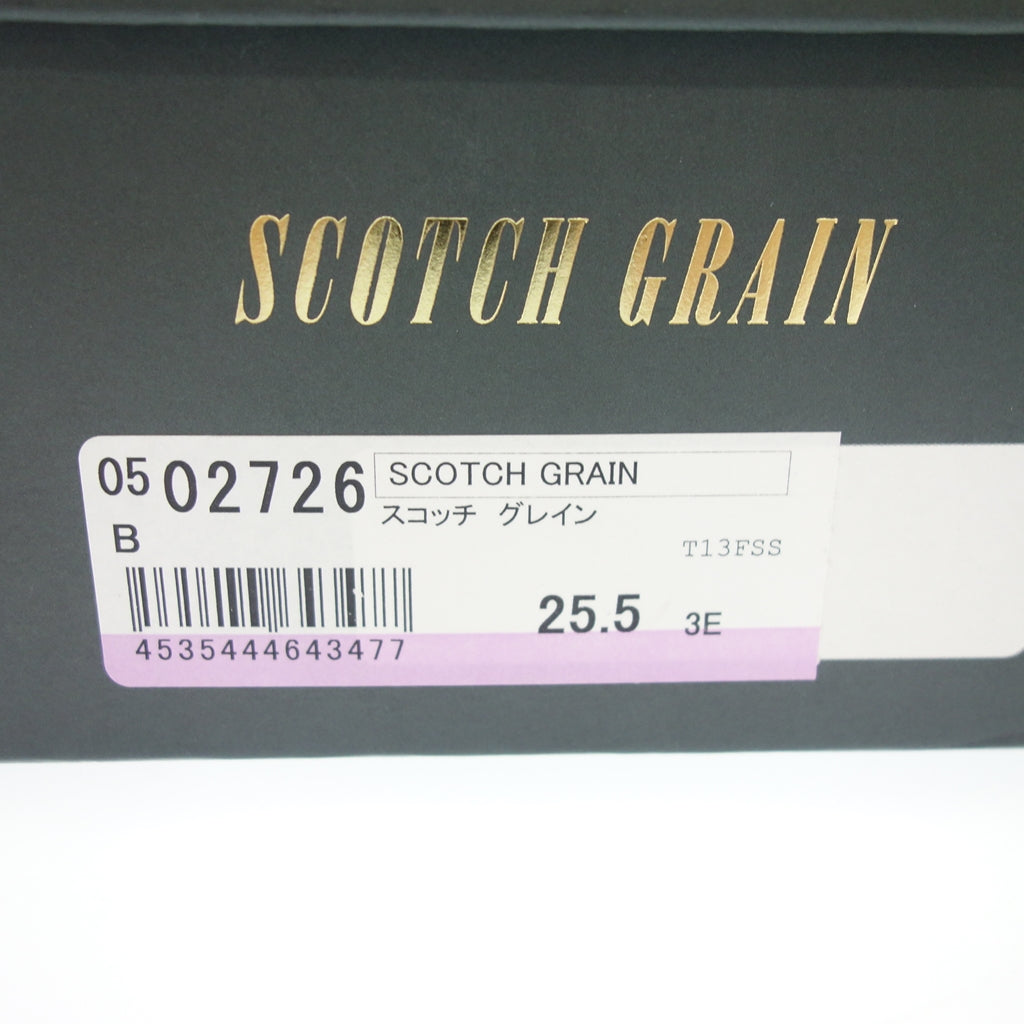 試着程度◆スコッチグレイン レザーシューズ ストレートチップ 2726 サイズ25.5EEE ブラック SCOTCH GRAIN