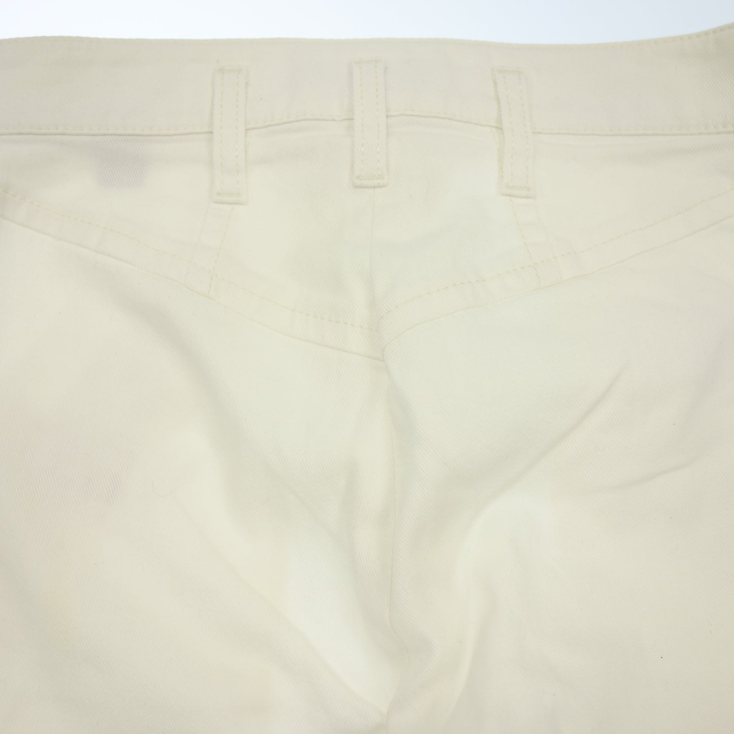 中古◆ルイヴィトン バイカーパンツ ジップアップ シルバー金具 レディース ホワイト サイズ36 LOUIS VUITTON【AFB45】