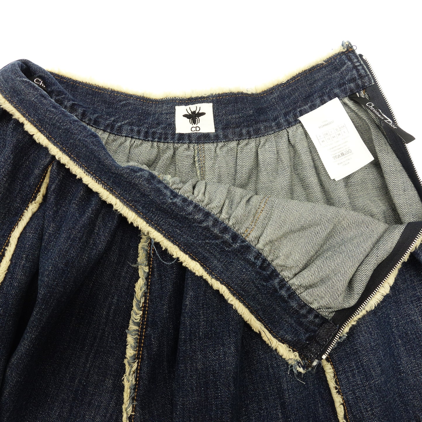 美品◆クリスチャンディオール デニムスカート マキシスカート 012A06A3232 ブルー サイズ40 レディース Christian Dior【AFB32】