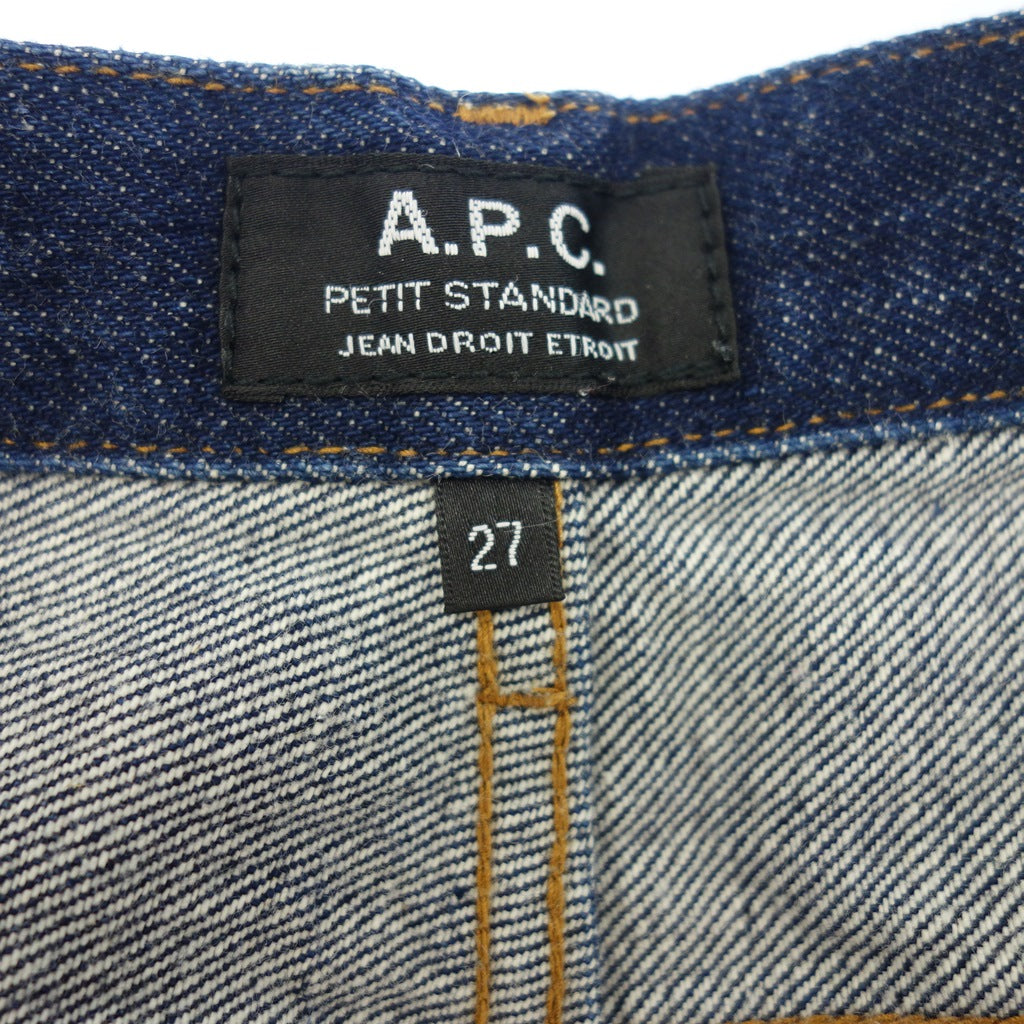 美品◆アーペーセー デニムパンツ プチスタンダード 27 コットン レディース インディゴ サイズ27 A.P.C. PETIT STANDARD【AFB12】