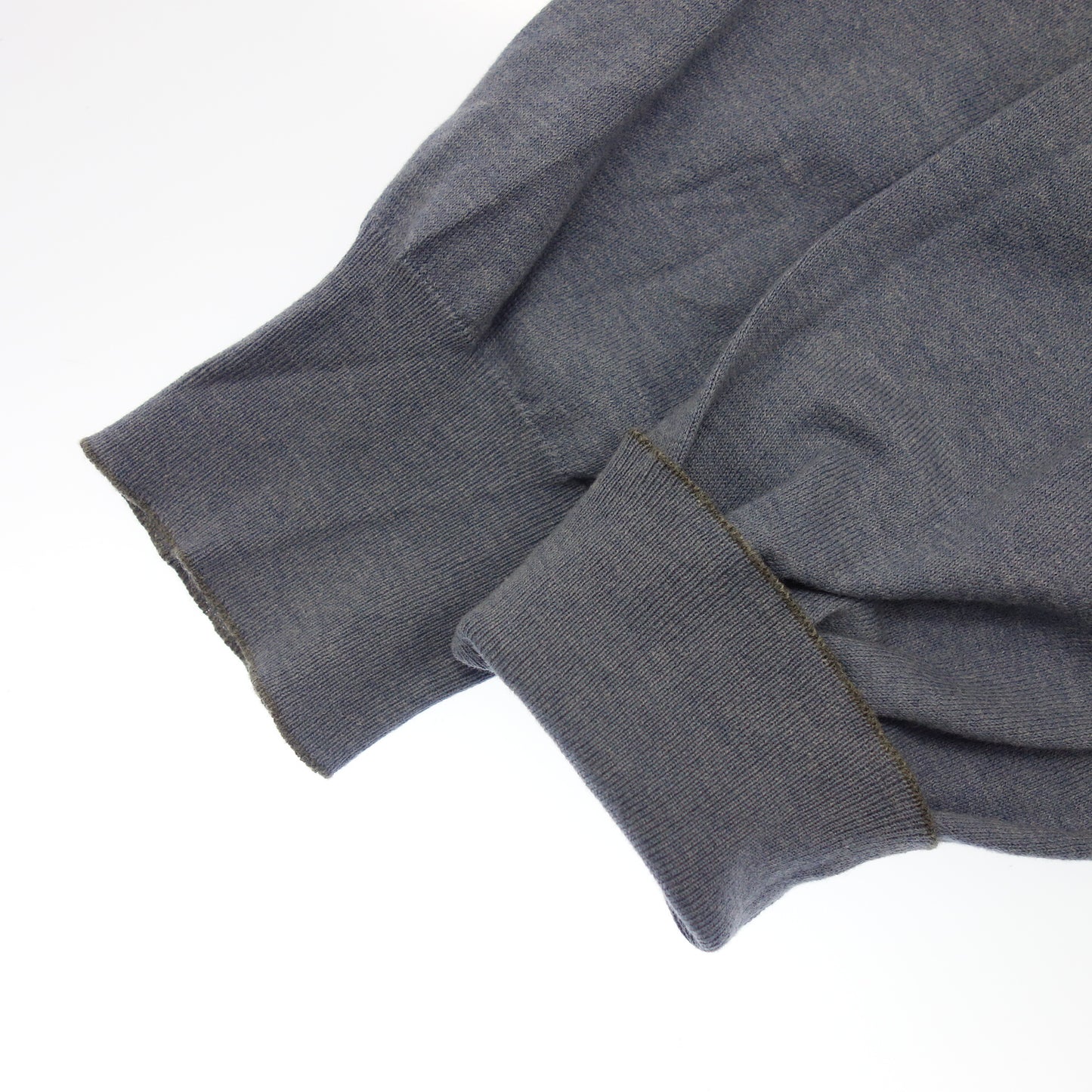 美品◆ブルネロクチネリ ニットセーター Vネック メンズ ブルー系 サイズ46 BRUNELLO CUCINELLI【AFB16】