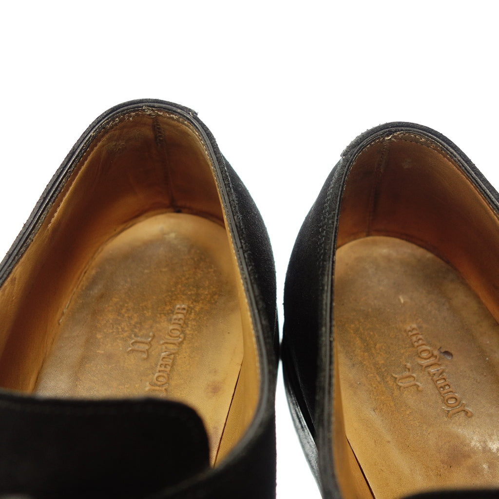 中古◆ジョンロブ レザーシューズ プレーントゥ コルドバ ラスト3099 スエード メンズ 8.5 ブラック John Lobb Cordoba【AFC12】