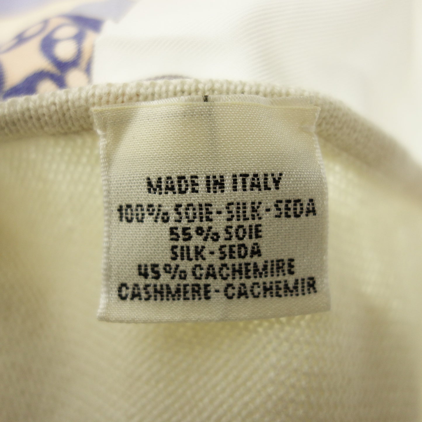 美品◆エルメス ニットカーディガン スカーフ柄 シルク マルジェラ期 レディース ホワイト サイズXS HERMES【AFB34】