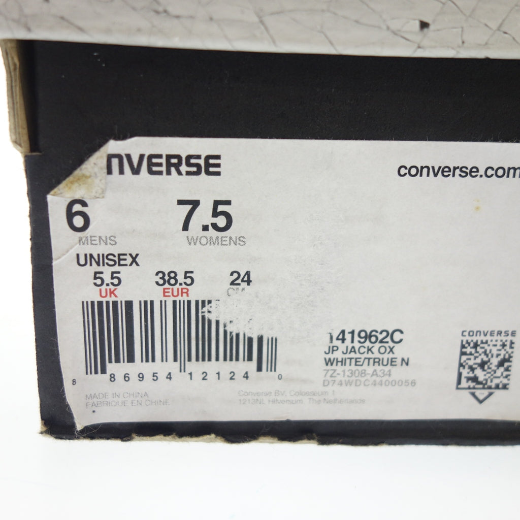 美品◆コンバース × メゾンマルジェラ スニーカー ジャックパーセル ペンキ加工 レディース ホワイト サイズ24cm CONVERSE × MAISON MARGIELA【AFD7】