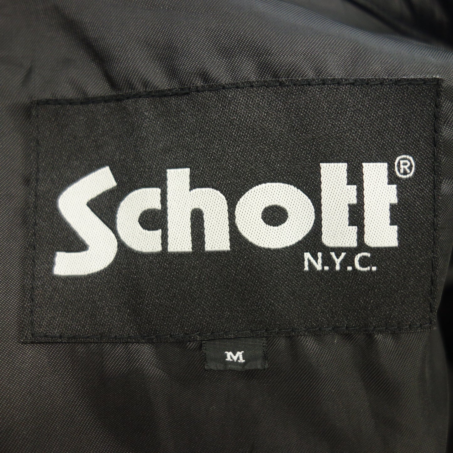 美品◆ショット レザーコーチジャケット シープスキン 3111064 ブラック サイズM メンズ Schott【AFG1】