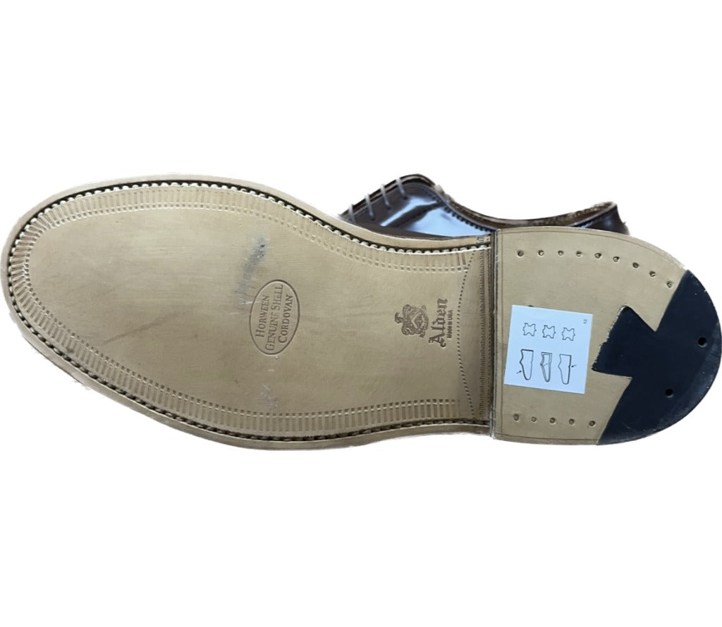 Unused◆Alden Leather Shoes Plain Toe 99020 Labelo Cordovan Size8 ALDEN