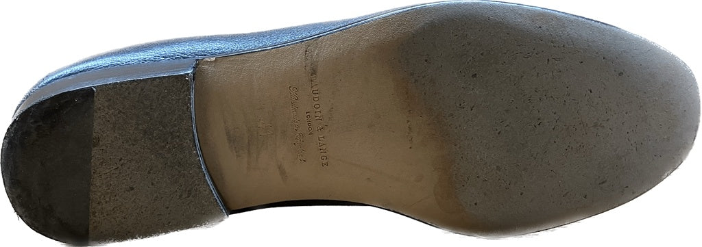 美品◆ボードインアンドランジ ベルジャンシューズ スエード&レザー コンビ メンズ ブラウン&ブラック サイズ41 BAUDOIN&LANGE【LA】