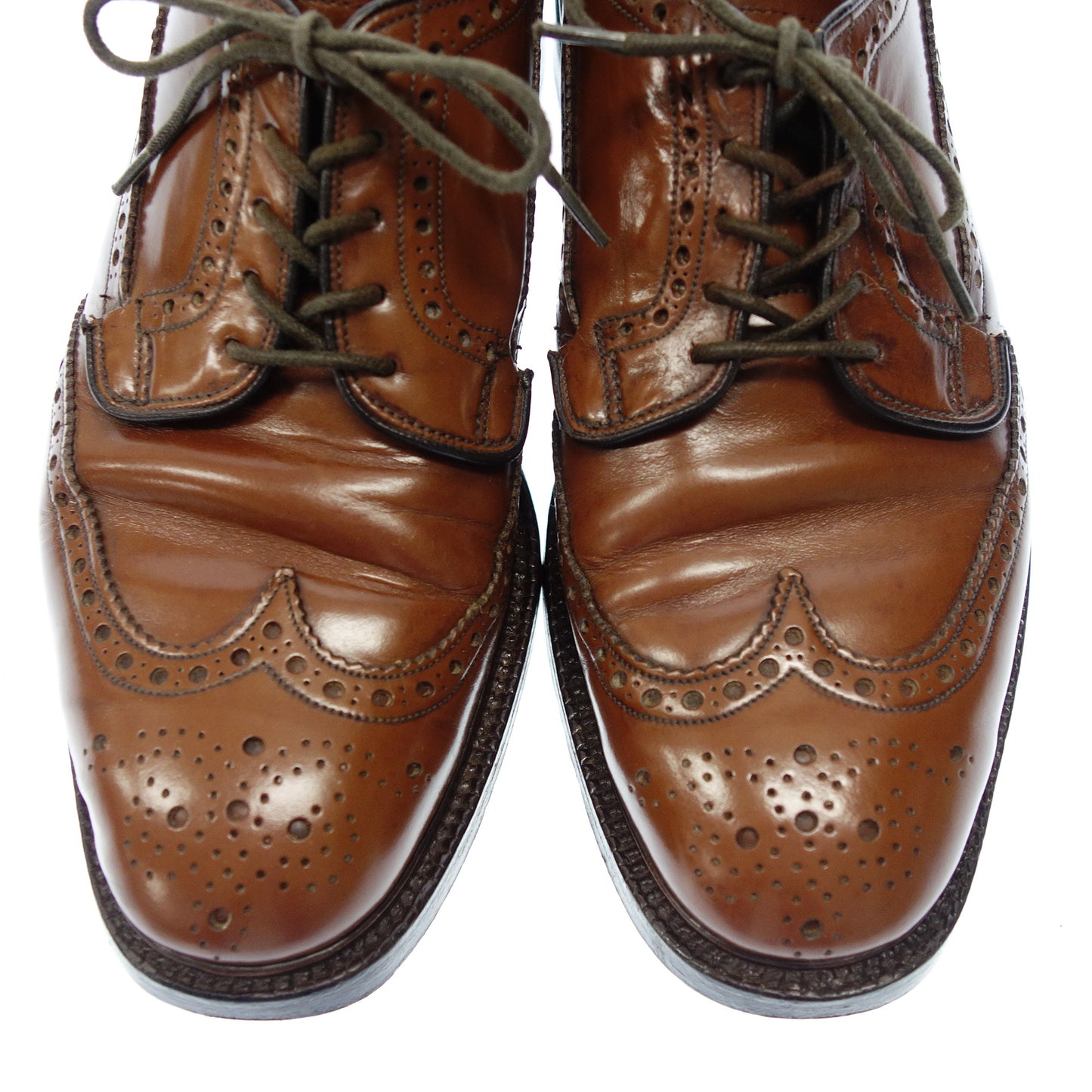 中古◆チャーチ レザーシューズ グラフトン ウイングチップ ポリッシュドバインダー メンズ ブラウン サイズ6.5 Church’s【AFC36】
