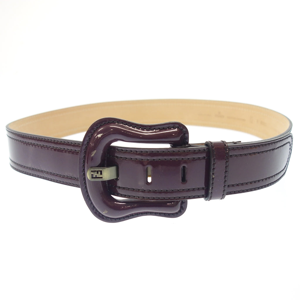 中古◆フェンディ ベルト パテントレザー パープル サイズ90/36 FENDI【AFI18】